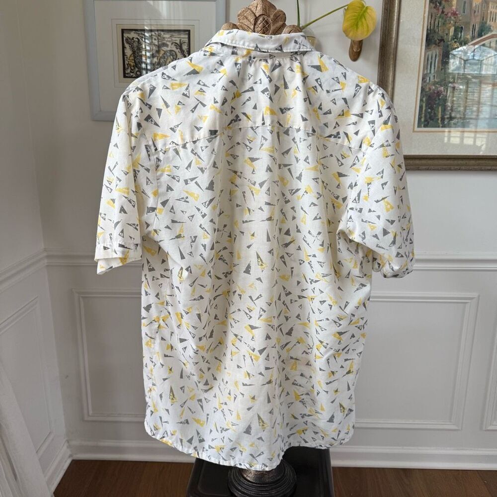 Vintage 70s Club International by Tip Top Short Sleeve Cabana Shirt MCM Triangle - Picture 4 of 6
